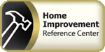 Home Improvement Reference Center logo with a hammer